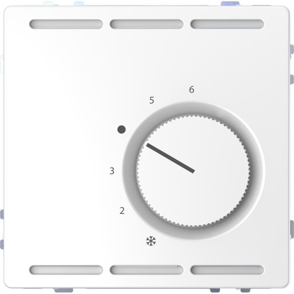 MERTEN - Raumtemperaturregler 24V mit Wechselkontakt und Zentralplatte, Lotosweiß