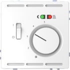 MERTEN - Fußbodentemperaturregler 230V mit Schalter und Zentralplatte, Lotosweiß