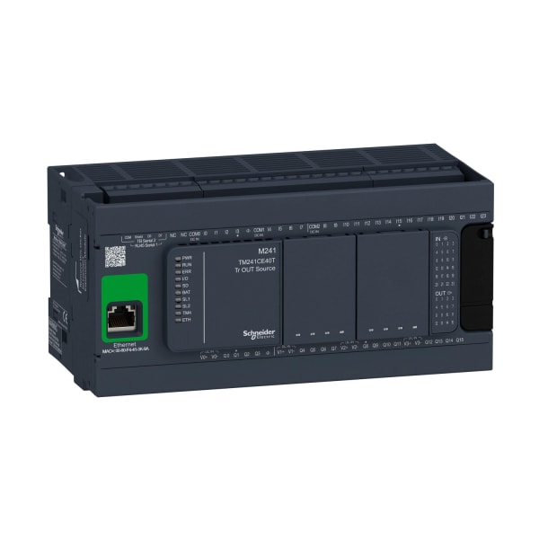 SCHNEIDER ELECTRIC - SPS-Steuerung, Modicon M241, 40 E/A, Ethernet, 2x Modbus, 24VDC, Source Trans.