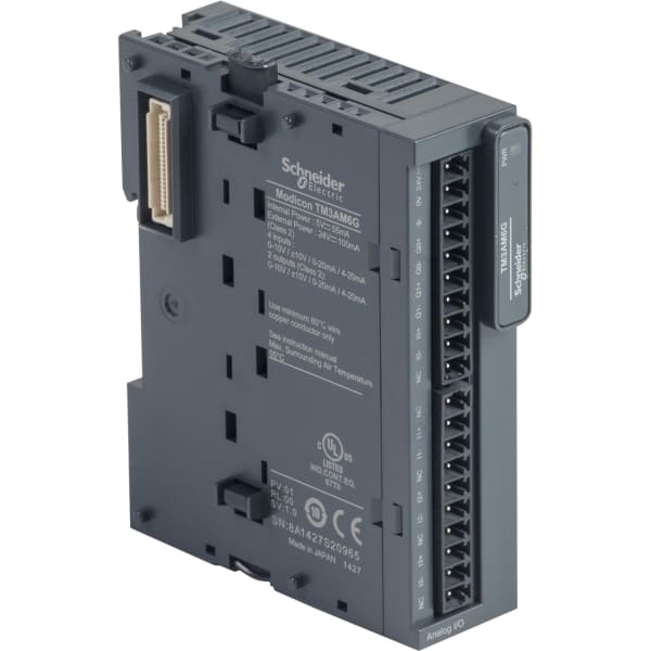 SCHNEIDER ELECTRIC - TM3 E/A-Modul analog, 4 E/2A, Spannung/Strom, Auflösung 12 Bit, Federzug