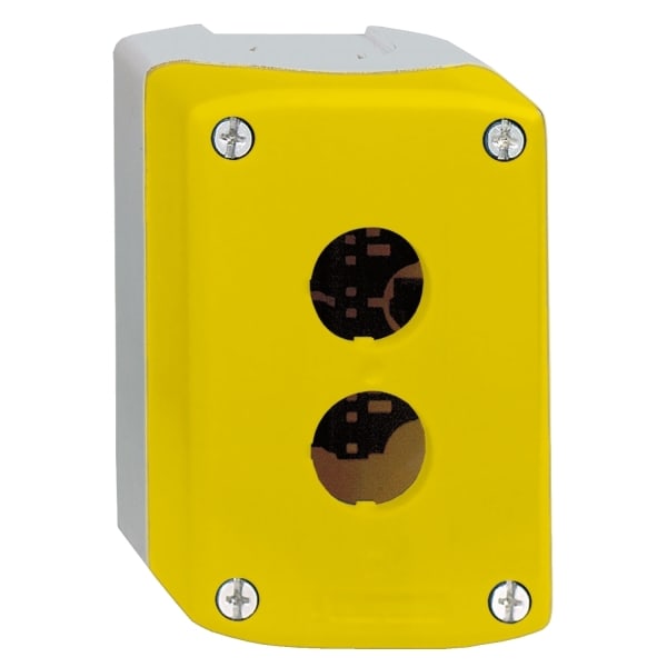 SCHNEIDER ELECTRIC - Leergehäuse, Harmony XALK, Kunststoff, hellgrau, gelb, 2 Bohrungen, 22mm