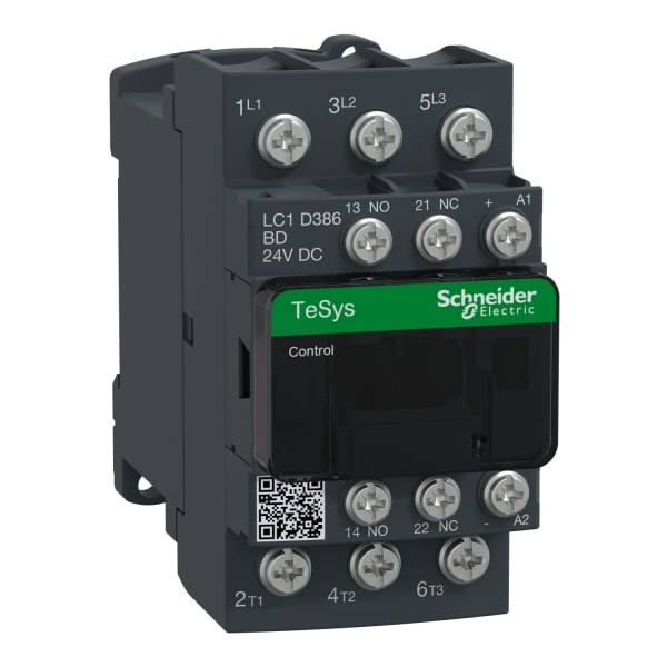 SCHNEIDER ELECTRIC - Leistungsschütz, 3p+1S+1Ö, 18,5kW/400V/AC3, 38A, Spule 24V DC