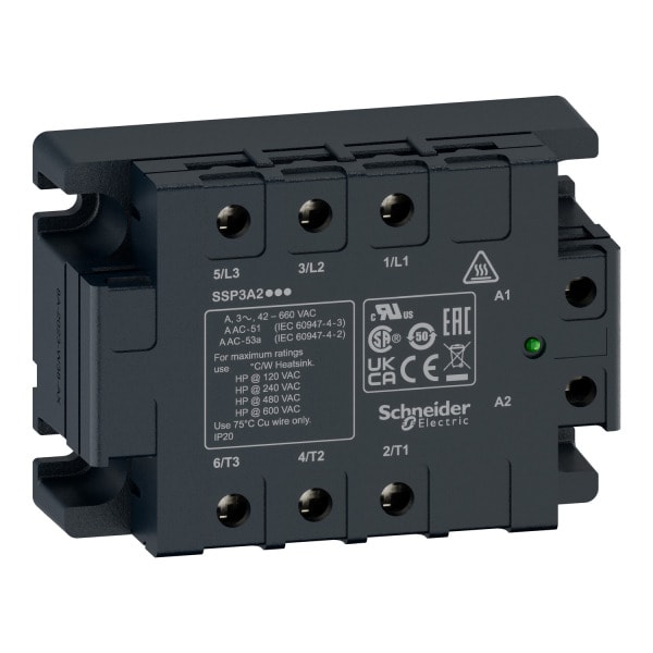 SCHNEIDER ELECTRIC - Halbleiterrelais, 48-530 VAC, 3x 50 A, momentans., E: 4-32 VDC, Wärmefolie