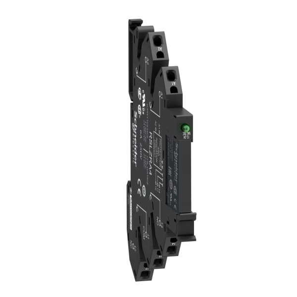 SCHNEIDER ELECTRIC - Schmales Interface-Relais RSL im Sockel, 1 W, 6 A, LED, Federzug, 24 VAC/DC