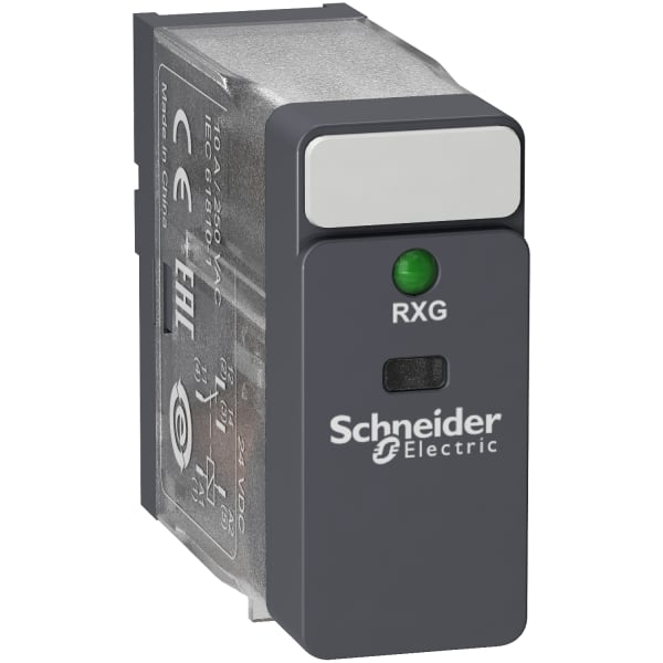 SCHNEIDER ELECTRIC - Steckb. Interface-Relais RXG, 1 W, 10 A, 24 VDC, mit LED, ohne Prüftaste