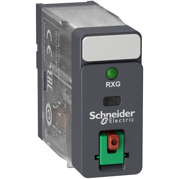 SCHNEIDER ELECTRIC - Steckb. Interface-Relais RXG, 1 W, 10 A, 24 VAC, mit LED, mit Prüftaste