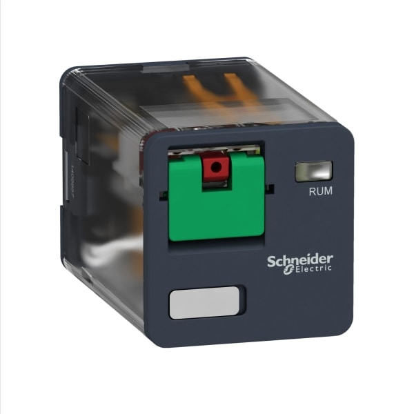 SCHNEIDER ELECTRIC - Steckbare Universalrelais RUM, 3 W, 10 A, 120VAC, ohne LED, mit Prüftaste