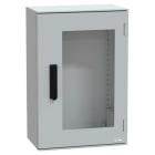 SAREL - Polyestergehäuse PLM Wandmontage, o.MP H647xB436xT250mm IP66, transp. Tür 3-P.-Verr