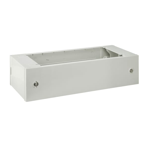 SAREL - Glasfaserverstärkter Polyester-Sockel f. Geh. PLM108 Frontöff. IP44-IK10 RAL7035