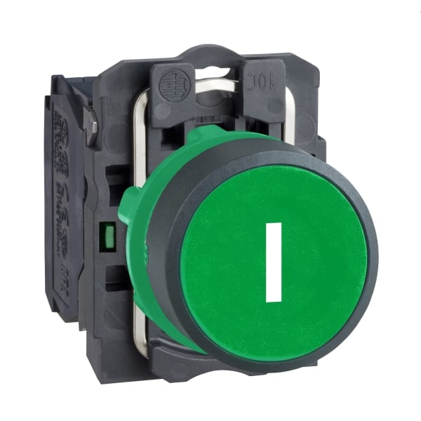 SCHNEIDER ELECTRIC - Drucktaster, Harmony XB5, Kunststoff, grün, beschriftet I, 22mm, tastend, 1S