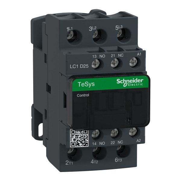 SCHNEIDER ELECTRIC - Leistungsschütz, 3p+1S+1Ö, 11kW/400V/AC3, 25A, Spule 115V 50/60Hz