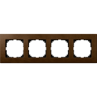 MERTEN - Holzrahmen, 4fach, Walnuss, M-PLAN