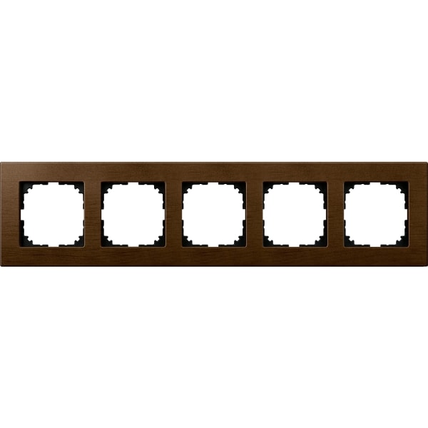 MERTEN - Holzrahmen, 5fach, Walnuss, M-PLAN