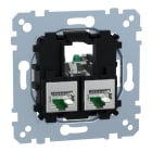MERTEN - Tragplatte 2fach mit Anschlußmodul Actassi RJ45 Cat6A STP