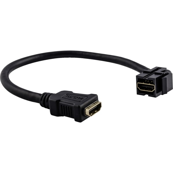 MERTEN - HDMI-Keystone mit Kabelpeitsche, schwarz