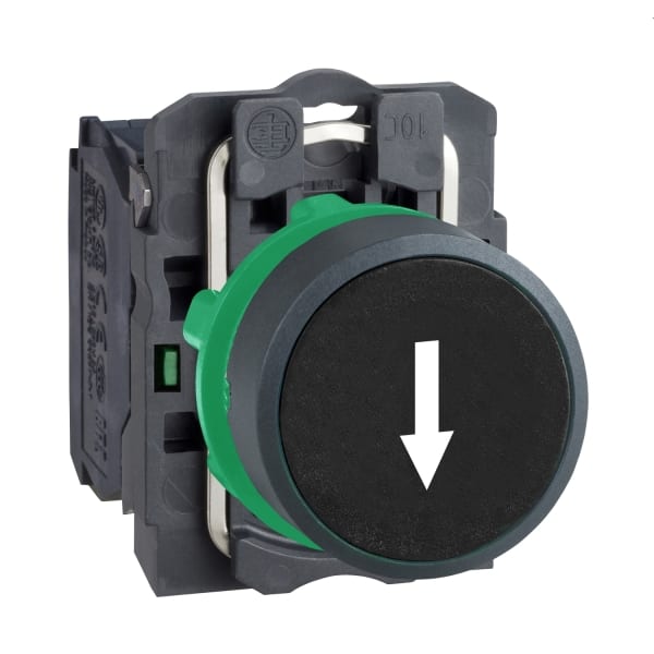 SCHNEIDER ELECTRIC - Drucktaster, Harmony XB5, Kunststoff, schwarz, Pfeil unten, 22mm, tastend, 1S