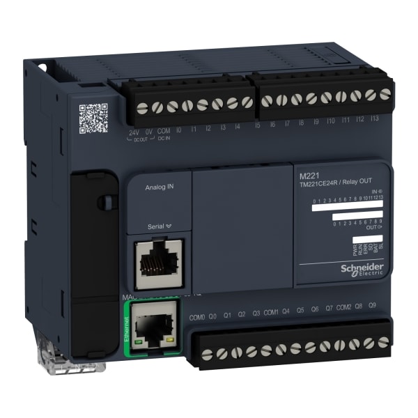 SCHNEIDER ELECTRIC - SPS-Steuerung, Modicon M221, Kompakt, 24 E/A, Ethern.Modb., 100-240VAC, Relais