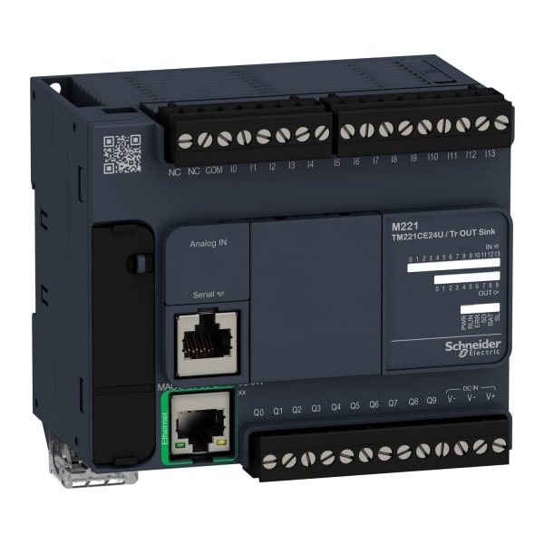 SCHNEIDER ELECTRIC - SPS-Steuerung, Modicon M221, Kompakt, 24 E/A, Ethern.Modb., 24 VDC, Sink Transis