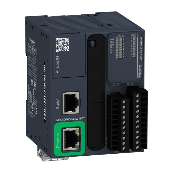 SCHNEIDER ELECTRIC - SPS-Steuerung, Modicon M221, 16 E/A, Ethernet, Modbus, 24VDC, Source Trans.