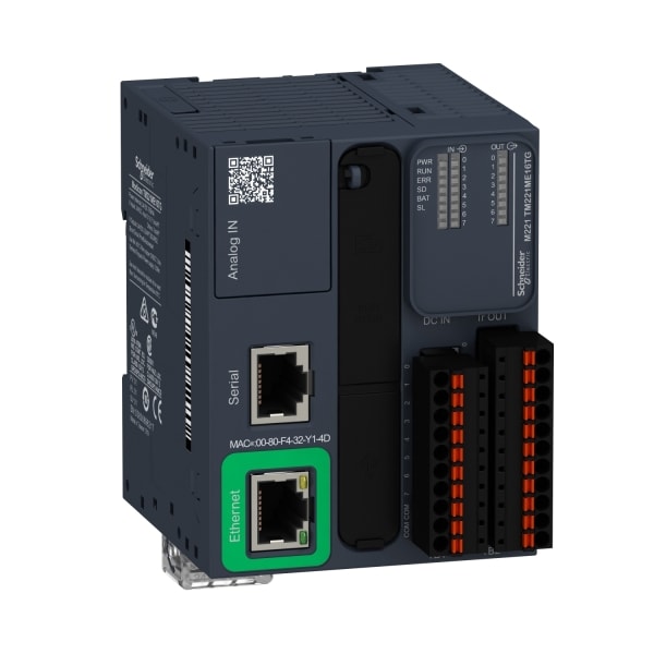 SCHNEIDER ELECTRIC - SPS-Steuerung, Modicon M221, 16 E/A, Ethernet, Modbus, 24VDC, Source Trans.