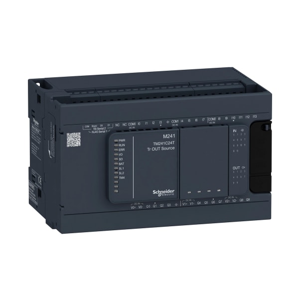 SCHNEIDER ELECTRIC - SPS-Steuerung, Modicon M241, 24 E/A, 2x Modbus, 24 VDC, Source Transistor