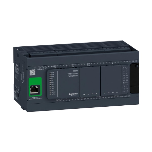 SCHNEIDER ELECTRIC - SPS-Steuerung, Modicon M241, 40 E/A, Ethernet, 2x Modbus, 24VDC, Sink Transistor