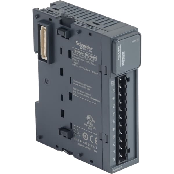 SCHNEIDER ELECTRIC - TM3 Eingangsmodul analog, 2E, Spannung/Strom, Auflösung 16 Bit, Federzug