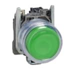 SCHNEIDER ELECTRIC - Drucktaster, Harmony XB4, Metall, 22mm, grün, vorstehend, unbeschriftet, tastend, mit Schutzkappe, 1S, ATEX