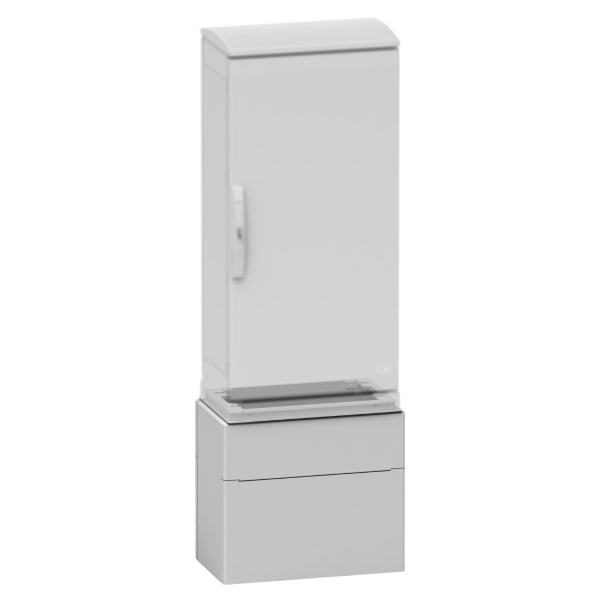 SAREL - Glasfaserverstärkter Poly.-Sockel f. Geh. PLAZ(T)123 Frontöff. IP44-IK10 RAL7035