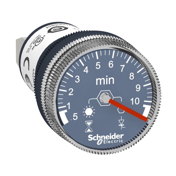 SCHNEIDER ELECTRIC - Timer, Zeitrelais für Fronteinbau, XB5, Kstst, 22mm, 0,5min - 10min, 100-240VACDC