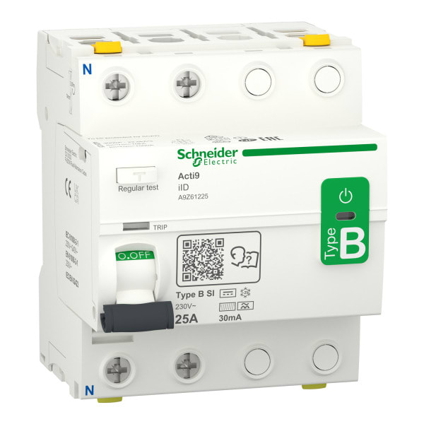 SCHNEIDER ELECTRIC - Fehlerstrom-Schutzschalter Allstromsensitiv iID, 2P, 25A, Typ B-SI, 30mA