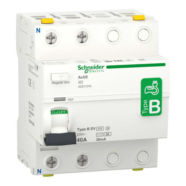 SCHNEIDER ELECTRIC - Fehlerstrom-Schutzschalter Elektroladestation iID, 2P, 40A, Typ B-EV, 30mA