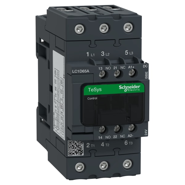 SCHNEIDER ELECTRIC - Leistungsschütz, 3p+1S+1Ö, 37kW/400V/AC3, 65A, Spule 24V DC, 11W