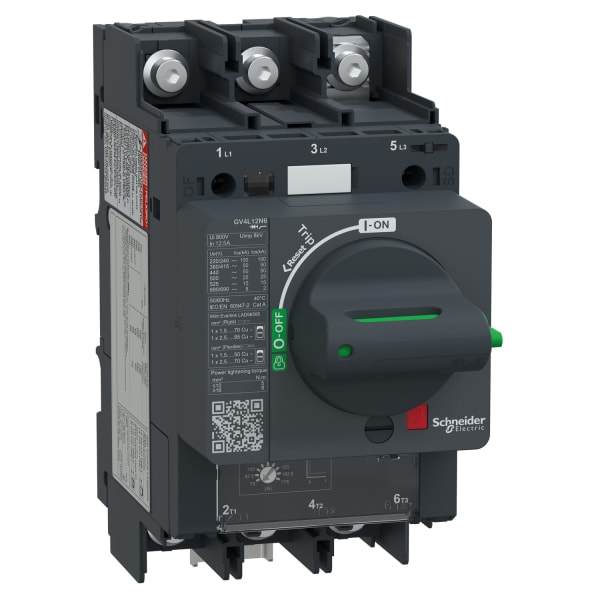 SCHNEIDER ELECTRIC - Motorschutzschalter mag. - TeSys GV4 - 12,5A 3P 50kA - Drehantrieb