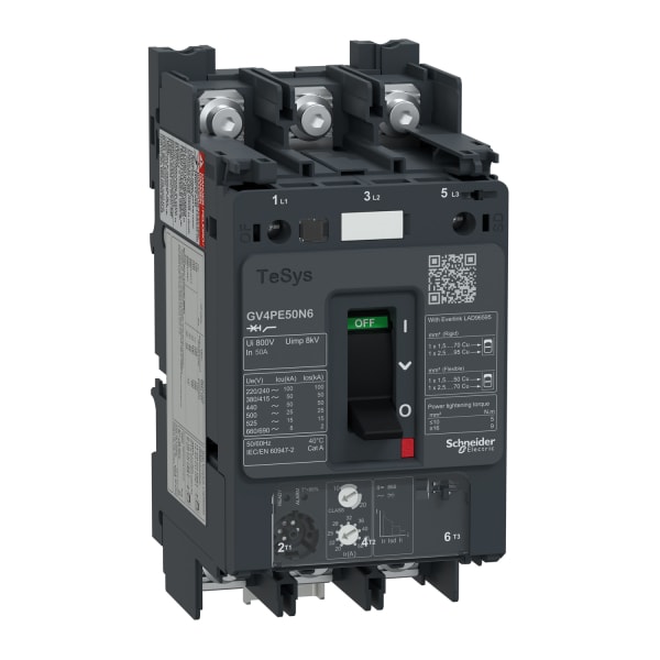 SCHNEIDER ELECTRIC - Motorschutzschalter TeSys GV4 - 50A 3P 50kA - Kipphebel