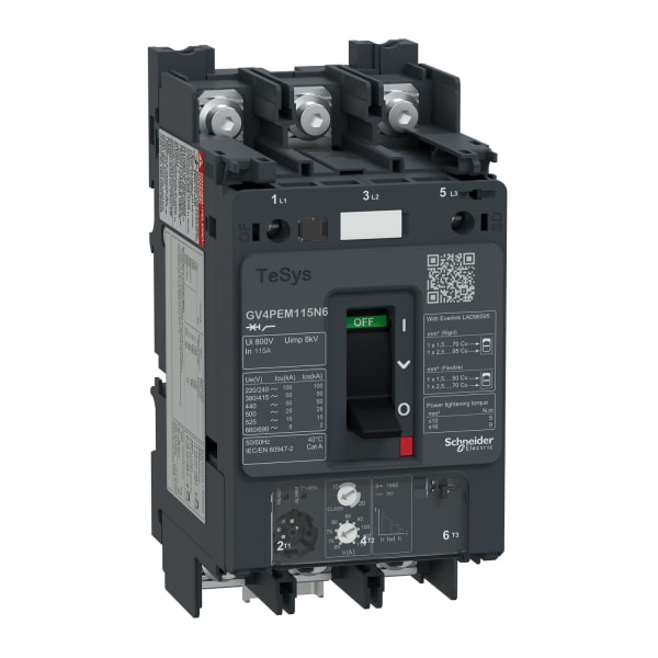 SCHNEIDER ELECTRIC - Motorschutzschalter NFC Multi. TeSys GV4 - 115A 3P 50kA - Kipphebel