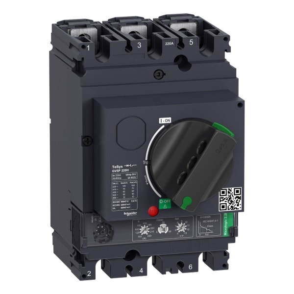 SCHNEIDER ELECTRIC - Motorschutzschalter, TeSys GV5, 3P, 220A, Icu 70kA, thermisch magnetisch