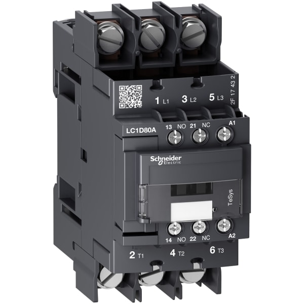 SCHNEIDER ELECTRIC - Leistungsschütz LC1D 3p, +1S+1Ö, 37 kW, 80 A, 400 V AC3, Spule 230 V AC