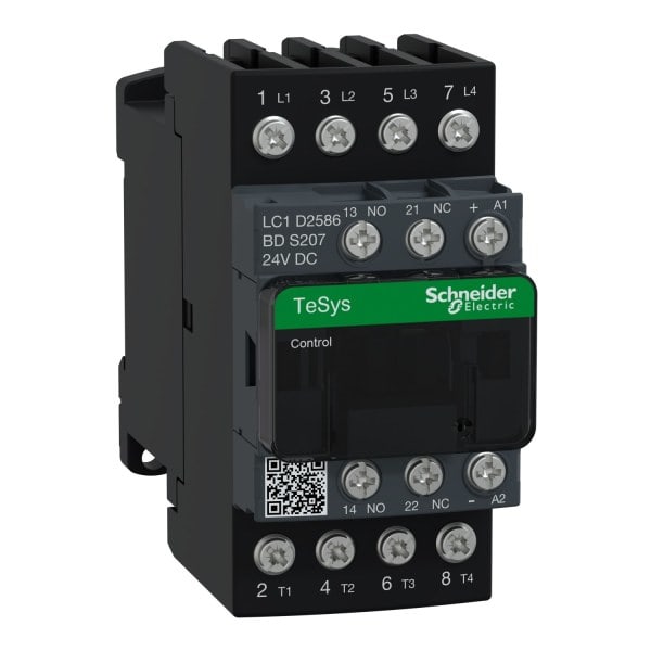 SCHNEIDER ELECTRIC - TeSys D Schütz S207 - 4P (2NO+2NC) AC-1 40A 440V - Spule 24V DC
