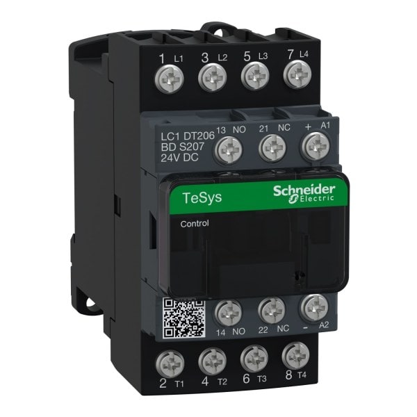 SCHNEIDER ELECTRIC - TeSys D Schütz S207 - 4P (4NO) AC-1 20A 440V - Spule 24V DC DC