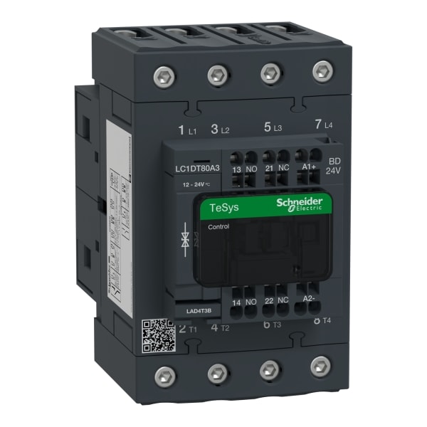 SCHNEIDER ELECTRIC - Leistungsschütz, 4p+1S+1Ö, 80A/AC1, Spule 24V DC