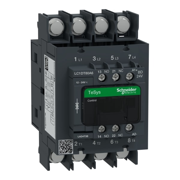 SCHNEIDER ELECTRIC - Leistungsschütz, 4p+1S+1Ö, 80A/AC1, Spule 24V DC