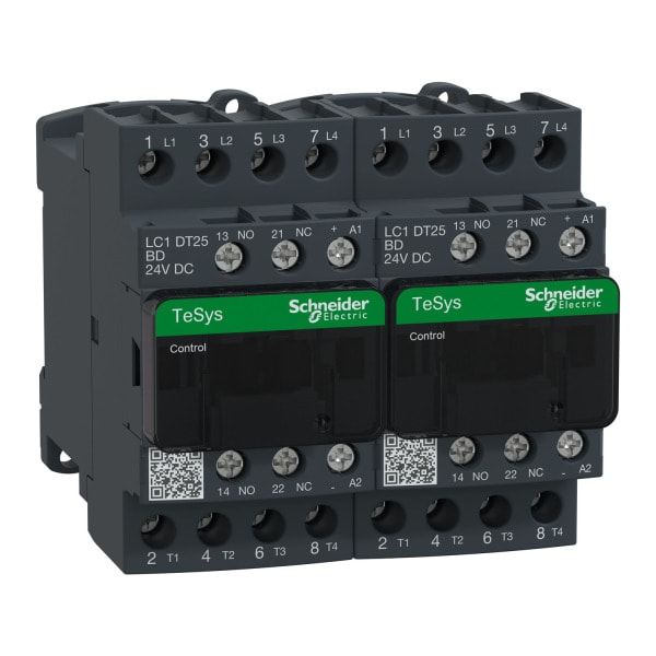 SCHNEIDER ELECTRIC - Wendeschützkombination, 4p, 25A/AC1, Spule 24V DC