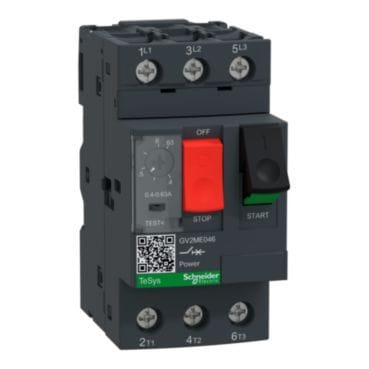SCHNEIDER ELECTRIC - Motorschutzschalter GV2-ME - 0,4-0,63 A - 3P 3d - thermomagnetischer Auslöser