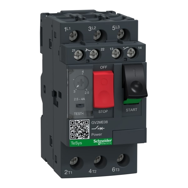 SCHNEIDER ELECTRIC - Motorleistungsschalter GV2-ME - 2.5-4 A - 3 3d - therm./magnet. Auslöseeinheit