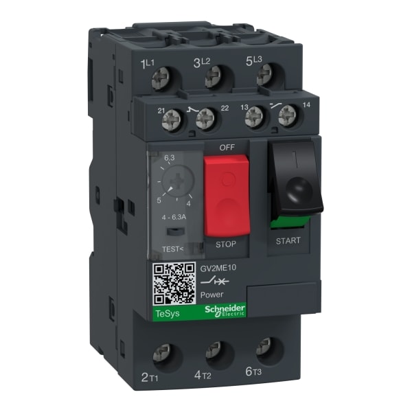 SCHNEIDER ELECTRIC - Motorleistungsschalter GV2-ME - 4-6.3 A - 3 3d - therm./magnet. Auslöseeinheit