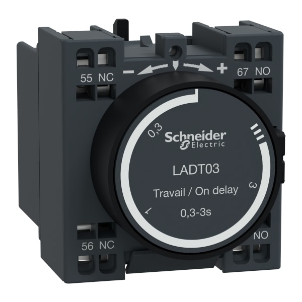 SCHNEIDER ELECTRIC - Zeitblock, anzugsverzögert, 1S+1Ö, 0,10-3,00s, Federzuganschluss
