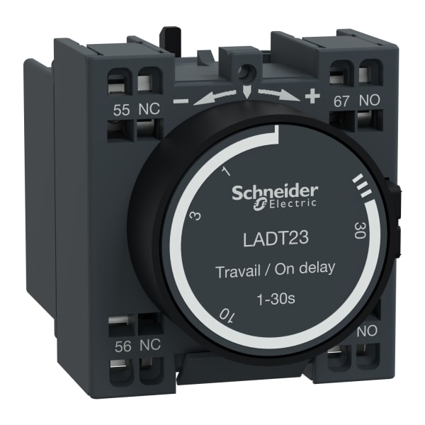 SCHNEIDER ELECTRIC - Zeitblock, anzugsverzögert, 1S+1Ö, 1,00-30,00s, Federzuganschluss