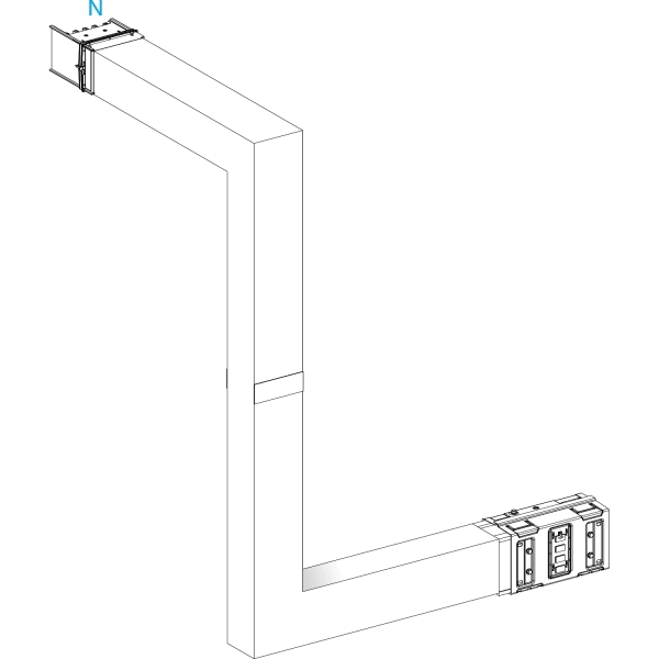 SCHNEIDER ELECTRIC - KSA630, Mehrfachw., hochk-fl, PE innen, hor. re., A, B & C var., 1 Brandsch
