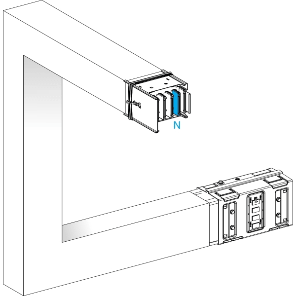 SCHNEIDER ELECTRIC - KSA630, Mehrfachwinkel, hochkant-flach, PE innen, hor. li., A, B & C var.